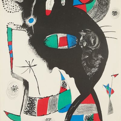 Sale Photo Thumbnail #46: Joan Miro "42 Rue Blomet" Abstract Lithograph