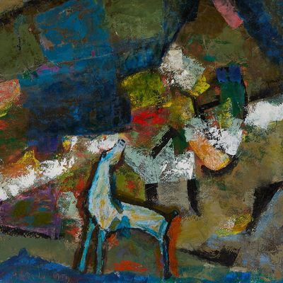 Sale Photo Thumbnail #102: Marino Marini Watercolor & Gouache Painting 1959