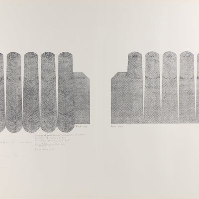 Sale Photo Thumbnail #19: Siah Armajani "Sound Towers" Lithograph 1972