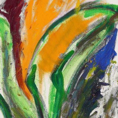 Sale Photo Thumbnail #93: Mary Abbott Abstract Expressionist Floral Painting