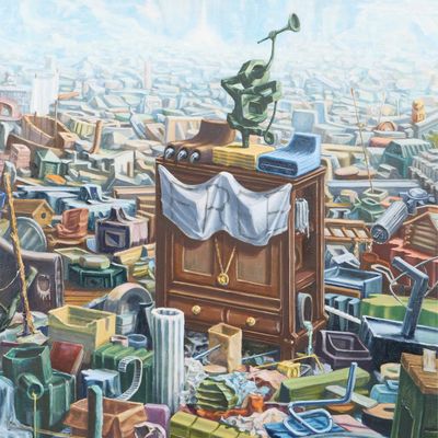 Sale Photo Thumbnail #36: Bruce Tapola "Crossroad" Surrealist Painting