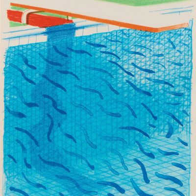 Sale Photo Thumbnail #79: David Hockney "Pool Made with Paper" Lithograph