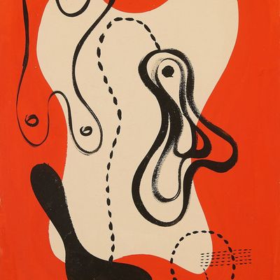 Sale Photo Thumbnail #77: Charles Biederman "New York, April 1935" Gouache