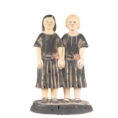 Sale Photo Thumbnail #11: Akio Takamori "Sisters" Stoneware Sculpture 2004