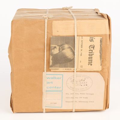 Sale Photo Thumbnail #89: Christo "Wrapped Box" Sculpture 1966