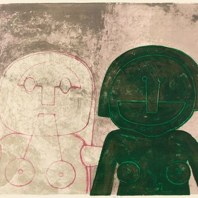 Sale Photo Thumbnail #2: Rufino Tamayo "Dos Cabezas de Mujer" Lithograph
