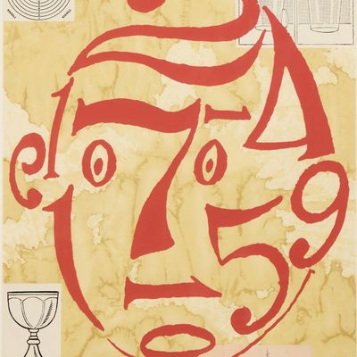 Sale Photo Thumbnail #31: Donald Baechler "Arithmetic Head" Silkscreen 1993