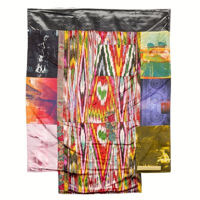 Sale Photo Thumbnail #38: Rauschenberg "Samarkand Stitches III" Textile 1988