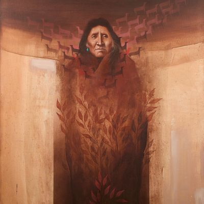 Sale Photo Thumbnail #136: Frank Howell "Canyon Plants" Painting