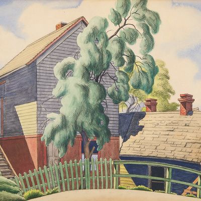 Sale Photo Thumbnail #126: Zama Vanessa Helder "Peaceful Dwelling" Painting
