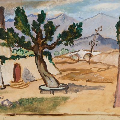 Sale Photo Thumbnail #128: Felice Carena "Atto I" Landscape Painting