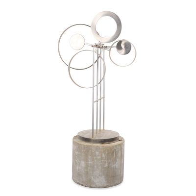 Sale Photo Thumbnail #63: Tom Brewitz Kinetic Stainless Steel Sculpture 1984