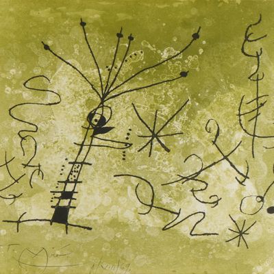 Sale Photo Thumbnail #54: Joan Miro Untitled Etching & Aquatint 1969