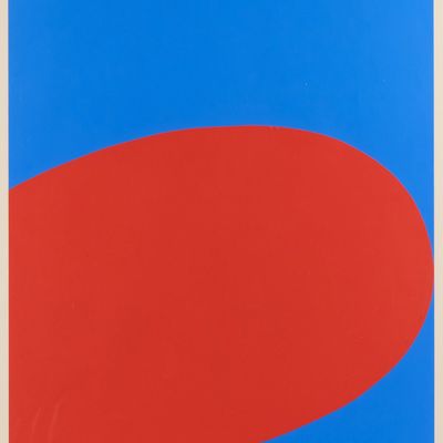 Sale Photo Thumbnail #25: Ellsworth Kelly "Red Blue" Serigraph Print
