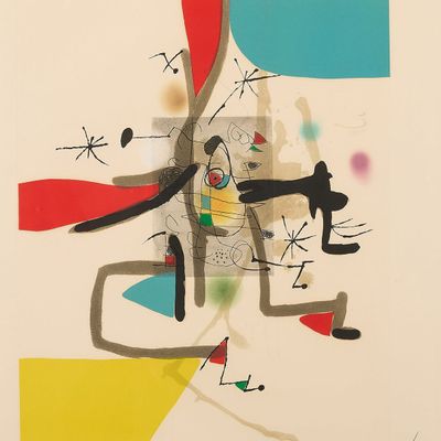 Sale Photo Thumbnail #47: Joan Miro "Llibre dels sis Sentits I" Etching 1981