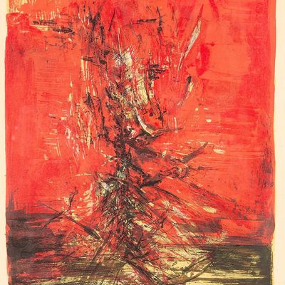 Sale Photo Thumbnail #34: Zao Wou-Ki Abstract Lithograph 1965