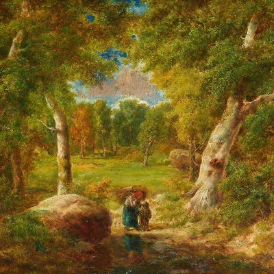 Sale Photo Thumbnail #134: Narcisse Virgilio Diaz de la Pena Oil Painting