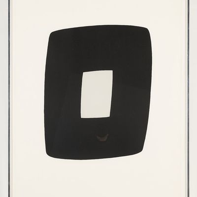 Sale Photo Thumbnail #24: Ellsworth Kelly "Black with White" Lithograph