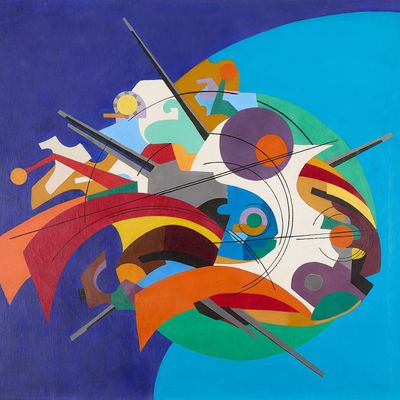 Sale Photo Thumbnail #30: Ivor Pengelly Francis Abstract Geometric Painting