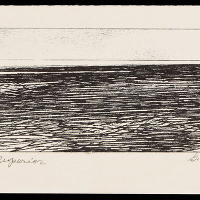 Sale Photo Thumbnail #111: George Morrison "Ice Flow Lake Superior" Card 1988