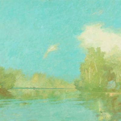 Sale Photo Thumbnail #130: Paul Havas "Swamp" Oil Painting 1977