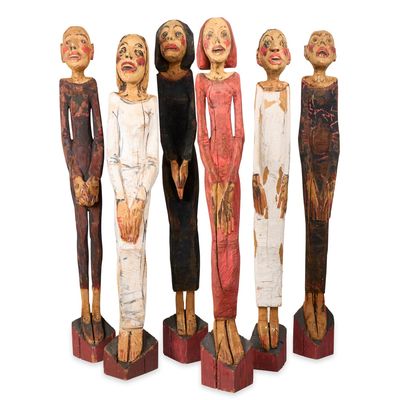 Sale Photo Thumbnail #10: Hans Scheib "Chor" Figurative Wood Sculpture
