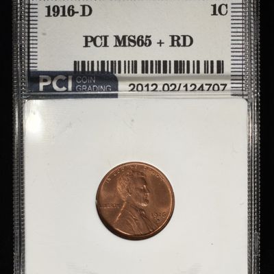 Sale Photo Thumbnail #183: 1916-D WHEAT CENT PCI GEM BU RD