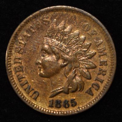 Sale Photo Thumbnail #163: 1865 INDIAN HEAD CENT AU/BU RB