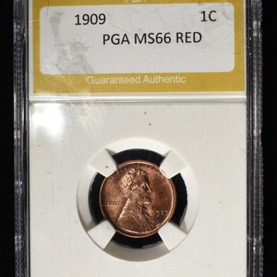 Sale Photo Thumbnail #180: 1909 WHEAT CENT PGA SUPERB GEM BU RED