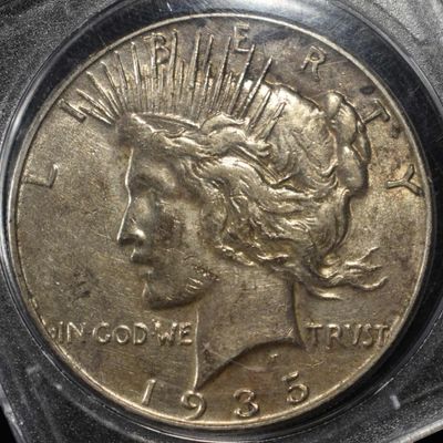 Sale Photo Thumbnail #302: 1935 PEACE DOLLAR NO-FEATHERS