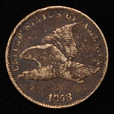 Sale Photo Thumbnail #158: 1858 FLYING EAGLE CENT AU/BU
