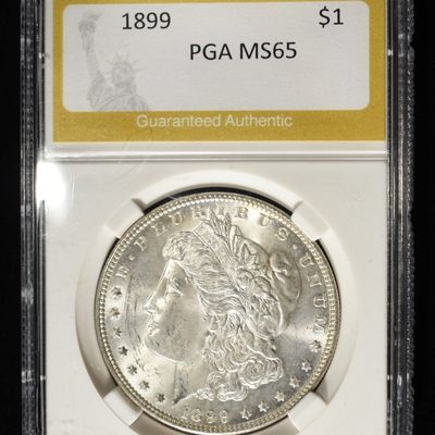 Sale Photo Thumbnail #278: 1899 MORGAN DOLLAR PGA GEM BU