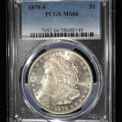 Sale Photo Thumbnail #250: 1879-S MORGAN DOLLAR PCGS MS66