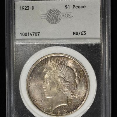 Sale Photo Thumbnail #10: 1923-D PEACE DOLLAR AGS CH BU