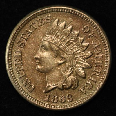 Sale Photo Thumbnail #161: 1863 INDIAN HEAD CENT GEM BU