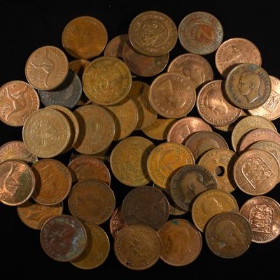 Sale Photo Thumbnail #145: (50) MISC FOREIGN COINS