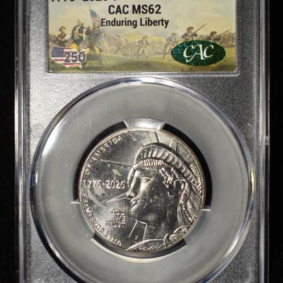Sale Photo Thumbnail #383: 1776-2026-P 50C ENDURING LIBERTY CAC MS62