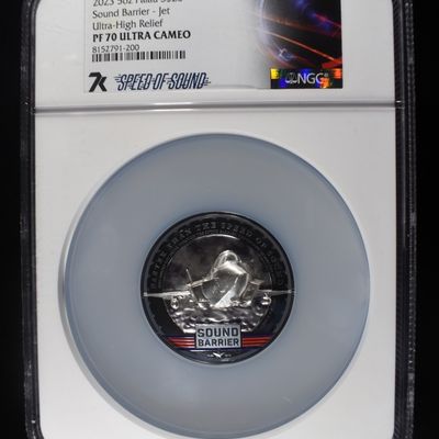 Sale Photo Thumbnail #435: 2023 5 OZ $20 PALAU SOUND BARRIER-JET NGC PF70UCAM