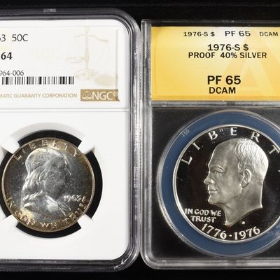 Sale Photo Thumbnail #243: (2) GRADED COINS