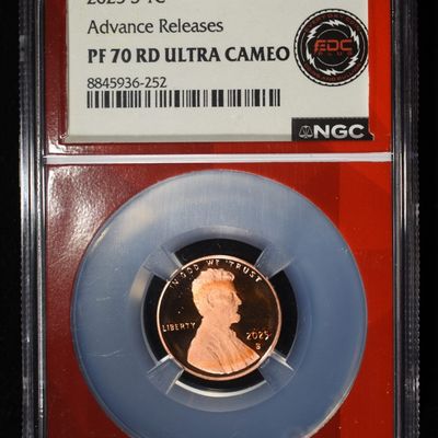 Sale Photo Thumbnail #356: 2025-S SHIELD CENT NGC PF70 RD ULTRA CAMEO
