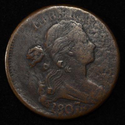 Sale Photo Thumbnail #152: 1807 DRAPED BUST LARGE CENT VF