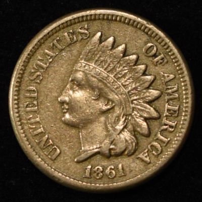 Sale Photo Thumbnail #159: 1861 INDIAN HEAD CENT AU/BU