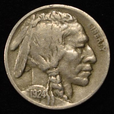 Sale Photo Thumbnail #359: 1924-D BUFFALO NICKEL VF/XF