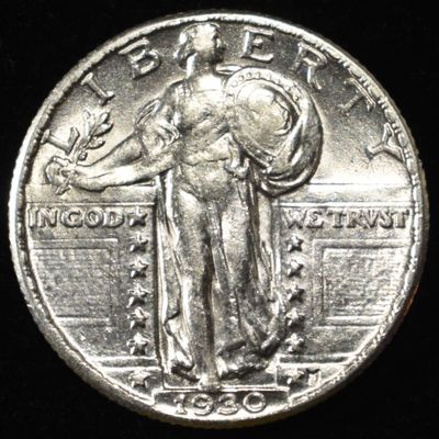 Sale Photo Thumbnail #368: 1930 STANDING LIBERTY QUARTER AU/BU