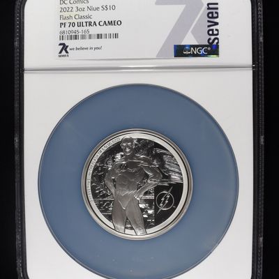 Sale Photo Thumbnail #437: 2022 3 OZ $10 NIUE DC COMIC NGC PF70 ULTRA CAMEO