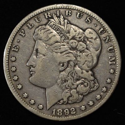Sale Photo Thumbnail #396: 1892-CC MORGAN DOLLAR VF/XF