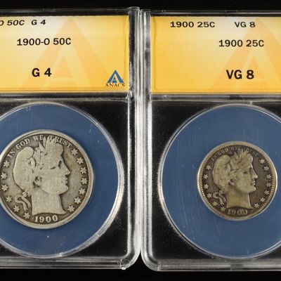 Sale Photo Thumbnail #232: (2) GRADED COINS