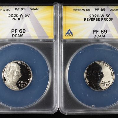 Sale Photo Thumbnail #217: 2020-W PR & REV PR JEFFERSON 5C ANACS PF69 DCAM