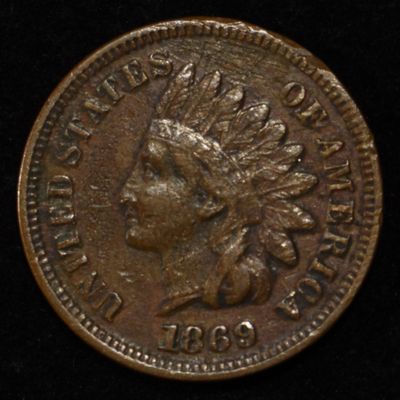 Sale Photo Thumbnail #167: 1869 INDIAN HEAD CENT XF