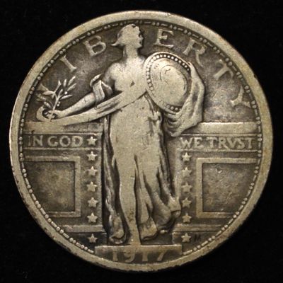 Sale Photo Thumbnail #233: 1917 STANDING LIBERTY QUARTER TYPE 1 VG